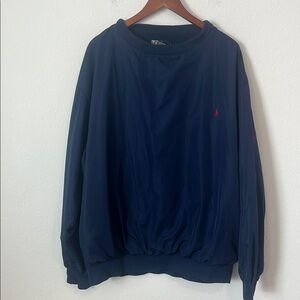 POLO RALPH LAUREN Navy Blue Pullover Windbreaker